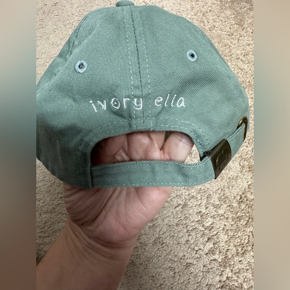 Ivory Ella Green Baseball Cap - Picture 2 of 4